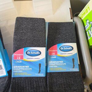 Dr. Scholl's Graduated Compression Socks for Women. Size 4-10. Set of 4 pairs